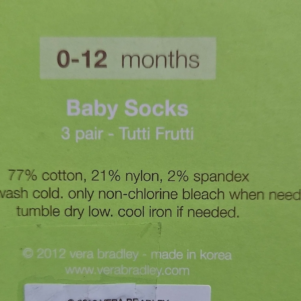 Vera Bradley Baby Socks - Tutti Frutti